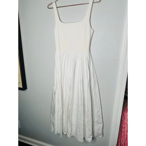 RUE SOPHIE Off White Square Neckline Flowy Skirt Midi Dress Size Extra Small - Picture 11 of 14